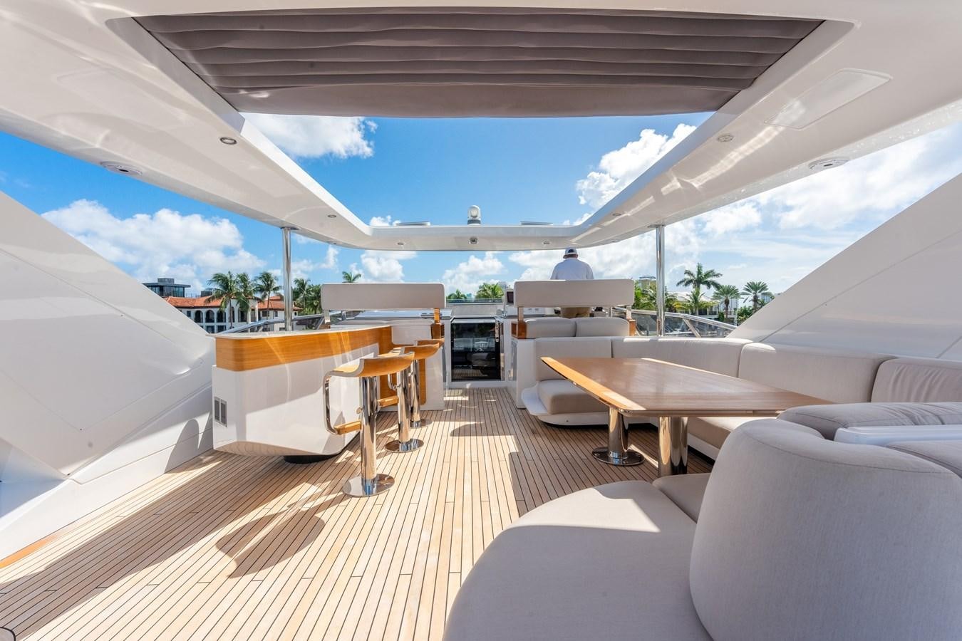 a room with a table and chairs aboard DAYBREAK Yacht for Sale