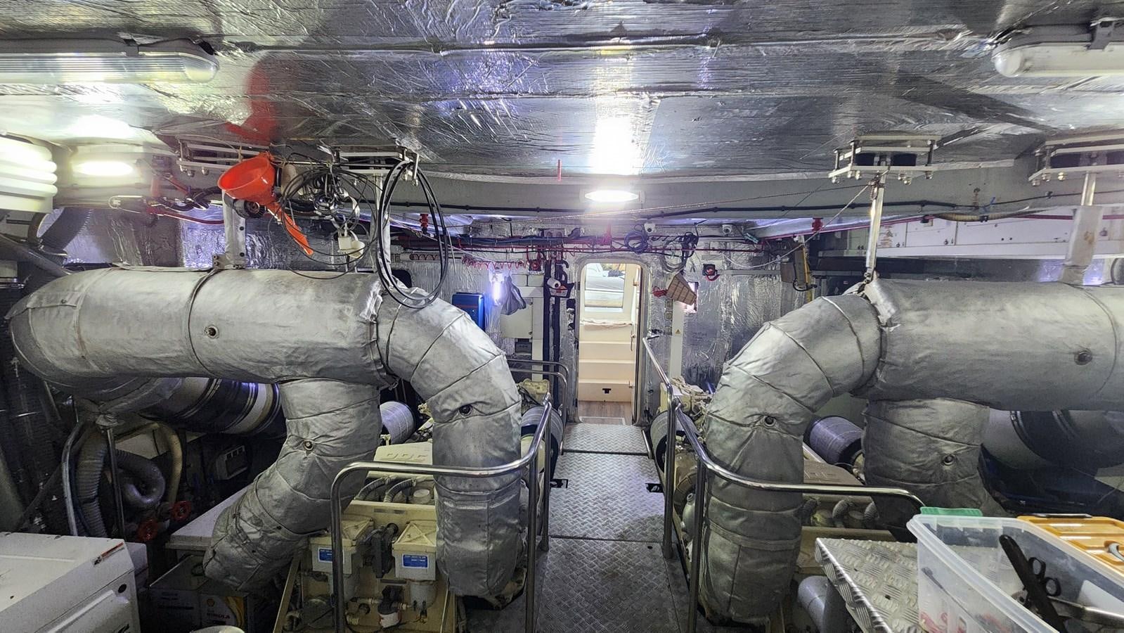 a large grey tank with a few tanks in it aboard SPACE ODDITY Yacht for Sale