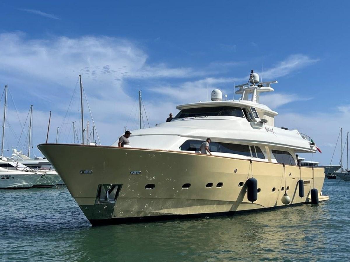 a white boat in the water aboard MYEERAH Yacht for Sale