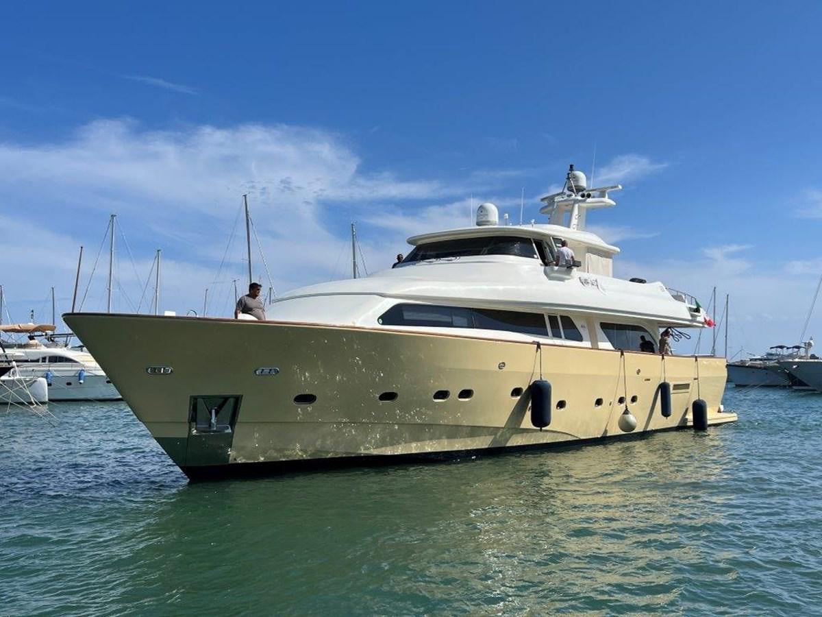 a white yacht in the water aboard MYEERAH Yacht for Sale