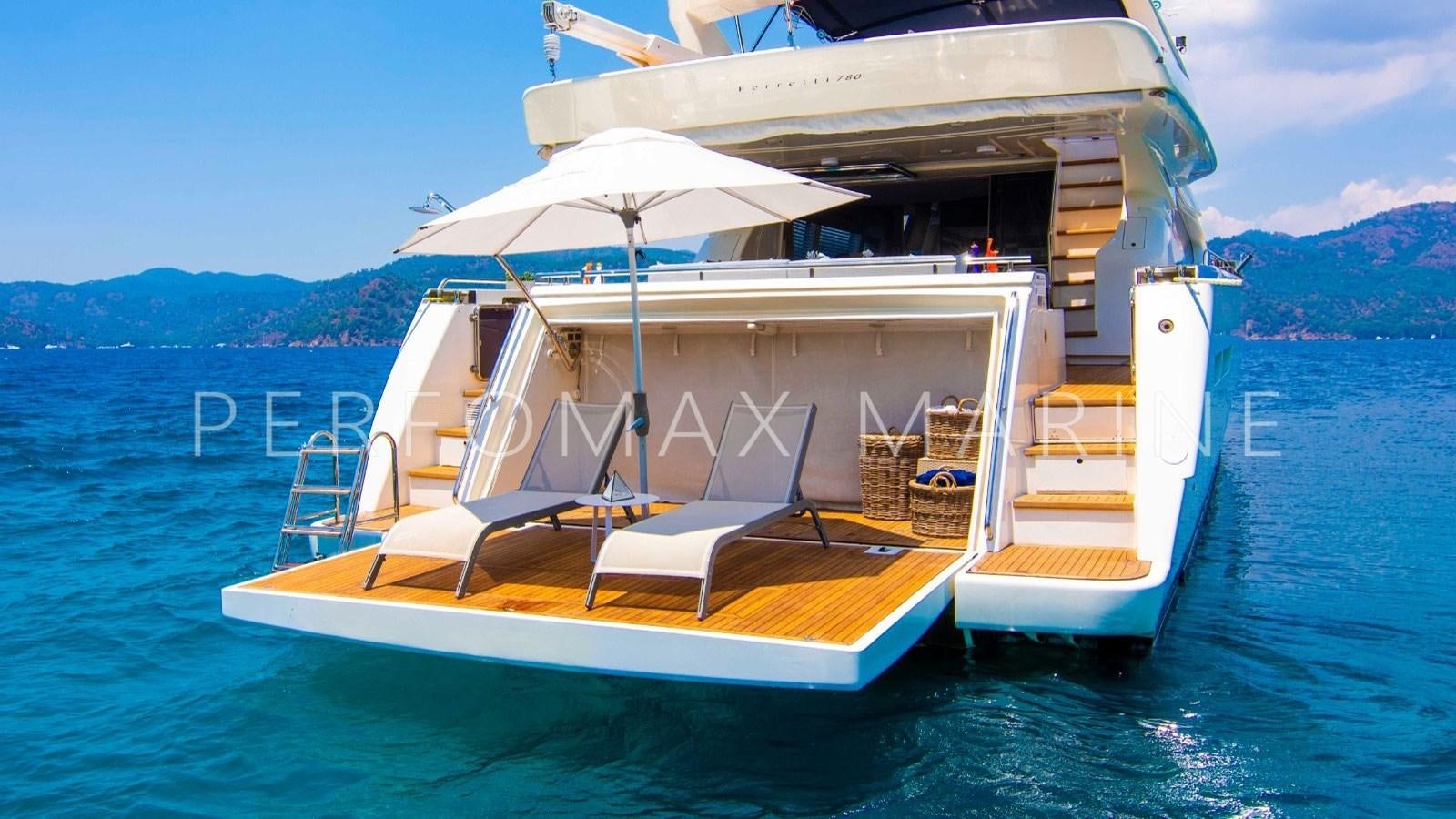 a boat on the water aboard F78 Yacht for Sale
