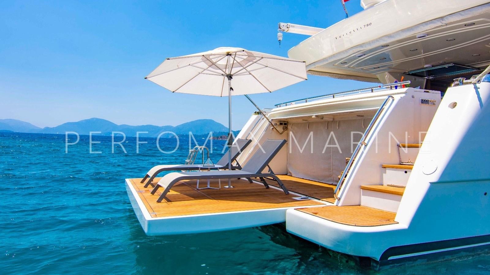 a boat on the water aboard F78 Yacht for Sale