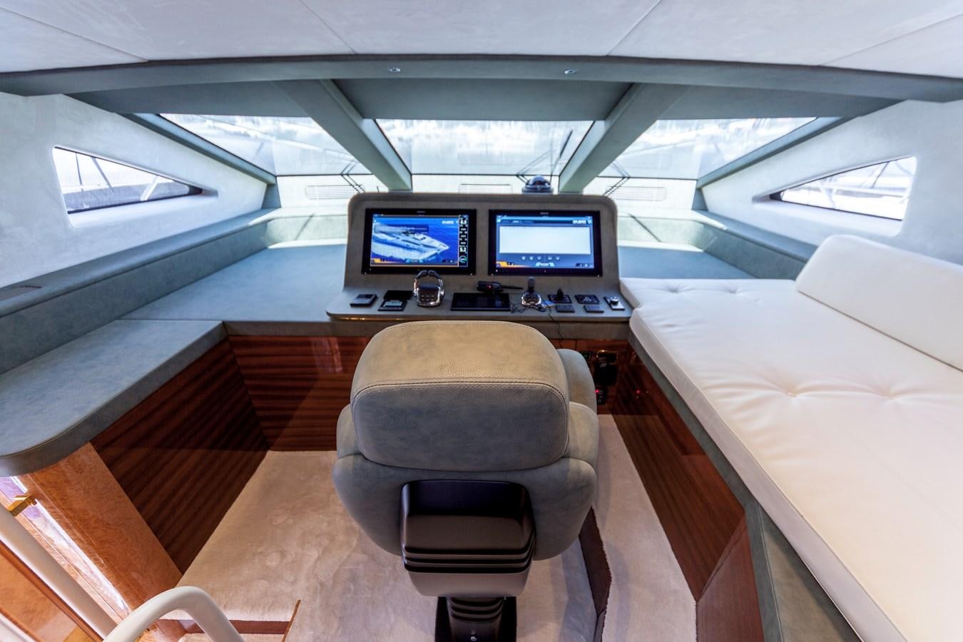 inside of a car aboard DUCHESSA Yacht for Sale