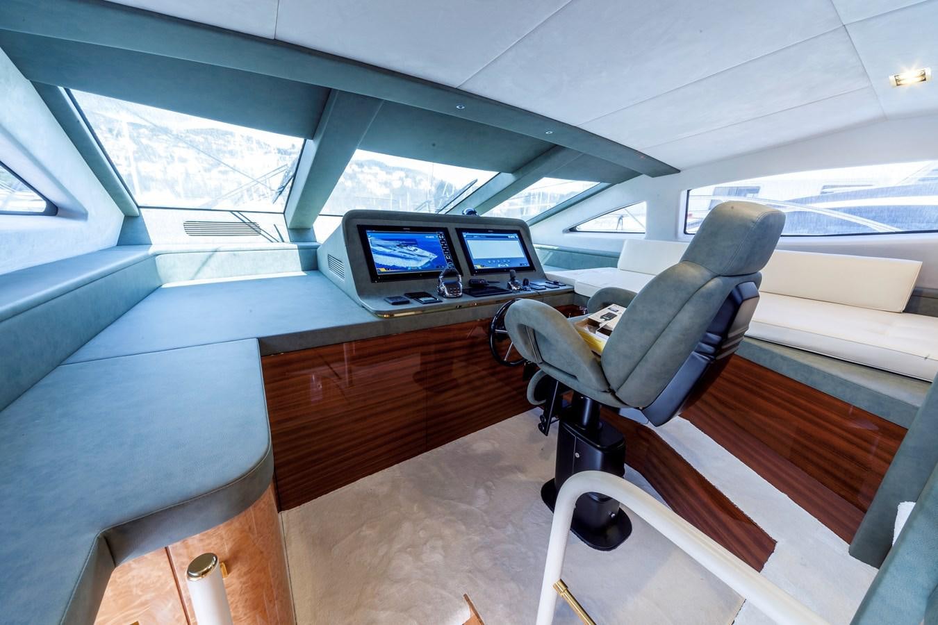 inside of a car aboard DUCHESSA Yacht for Sale