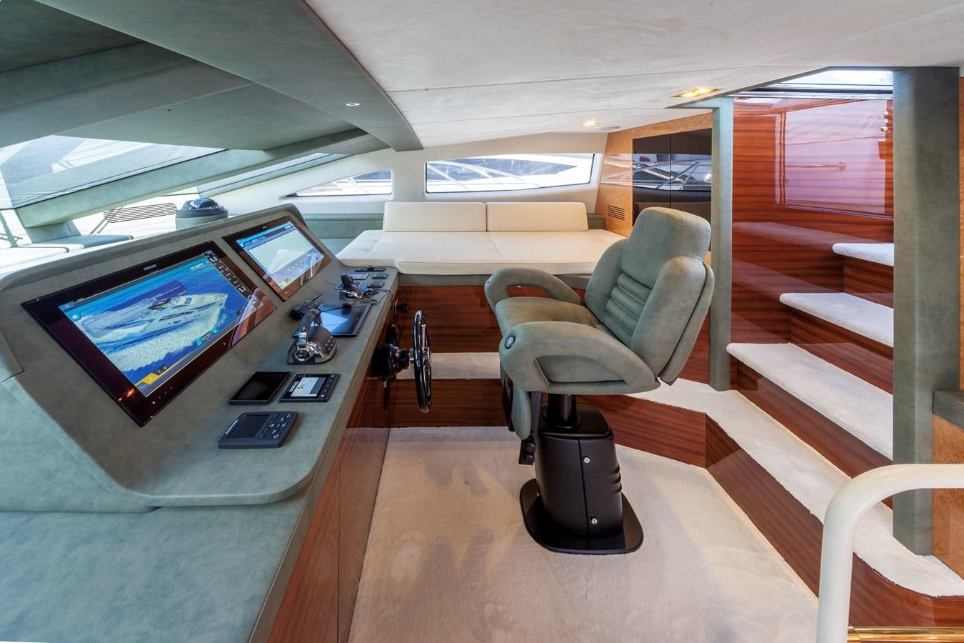 a room with a chair and a computer aboard DUCHESSA Yacht for Sale