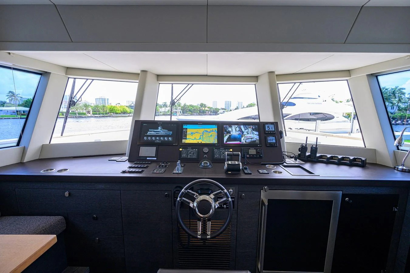 a control panel in a room aboard C3 Yacht for Sale
