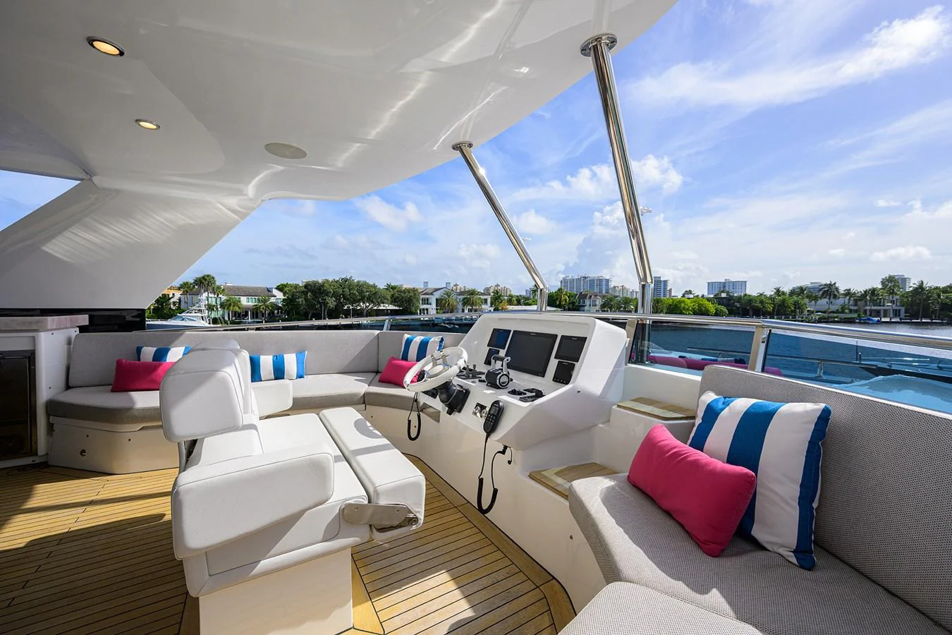 a boat on a deck aboard C3 Yacht for Sale