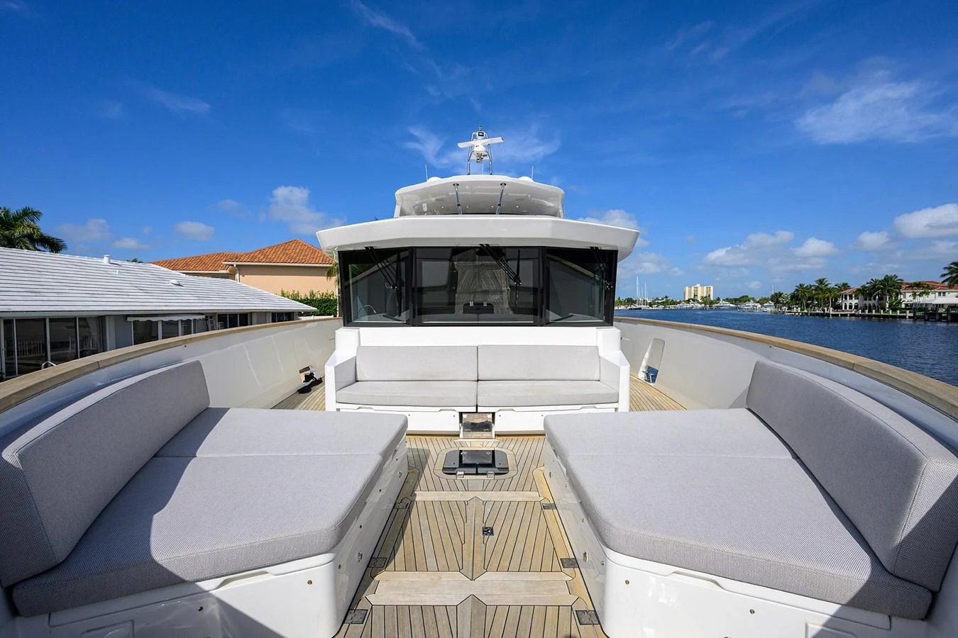 a boat on a dock aboard C3 Yacht for Sale