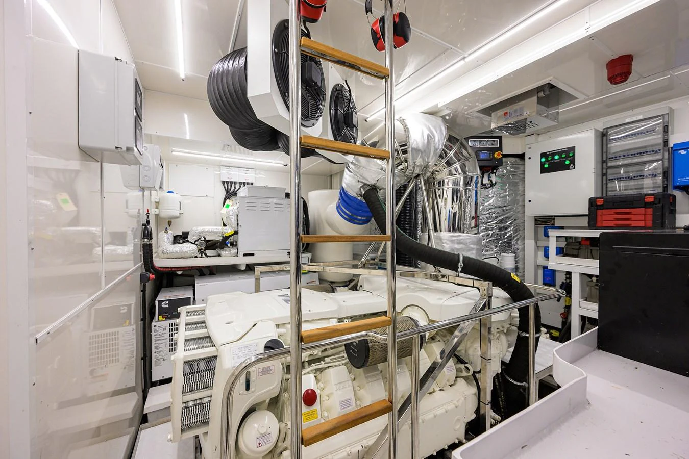 a room with machinery aboard C3 Yacht for Sale