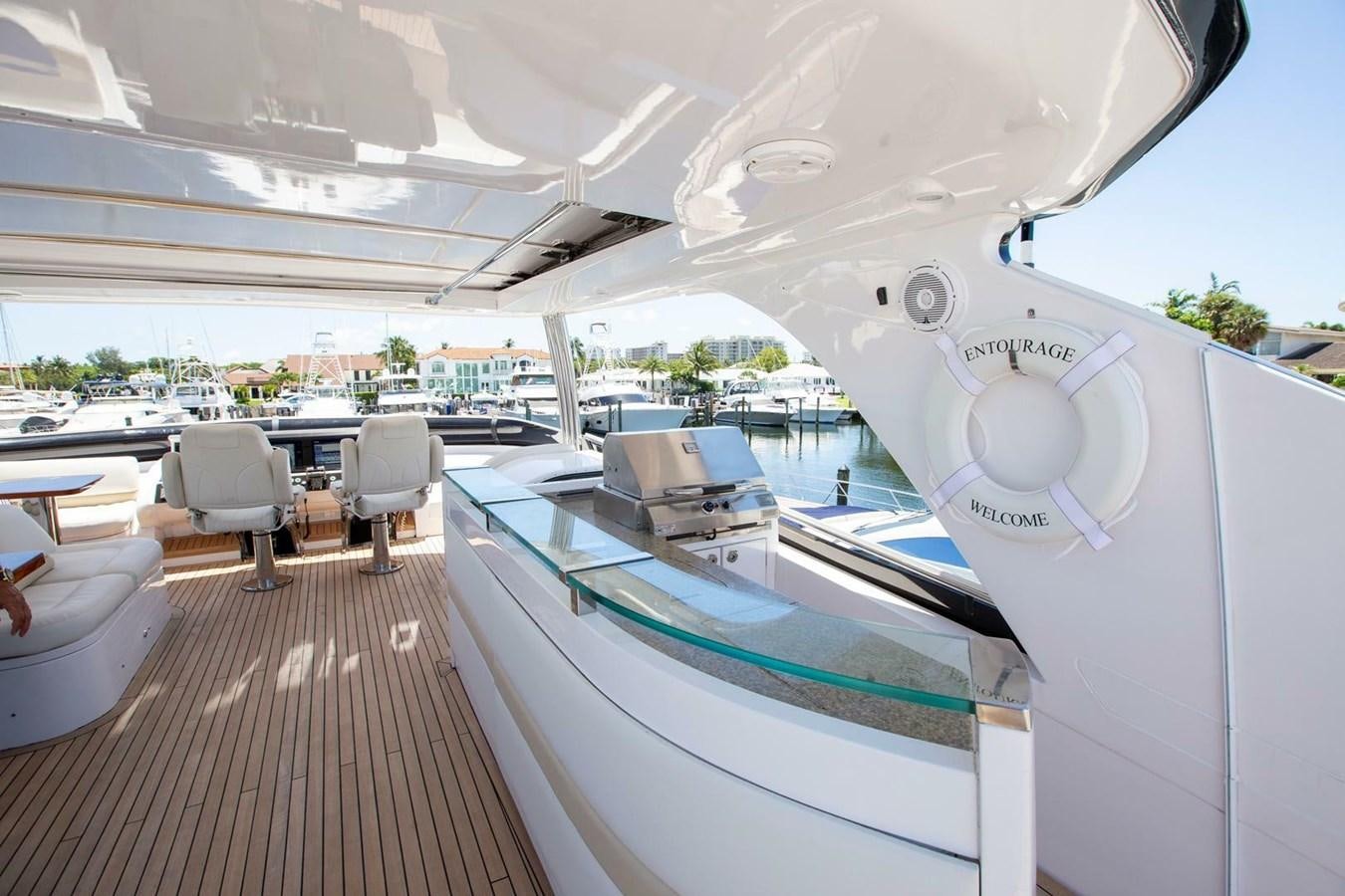a deck of a ship aboard ENTOURAGE Yacht for Sale