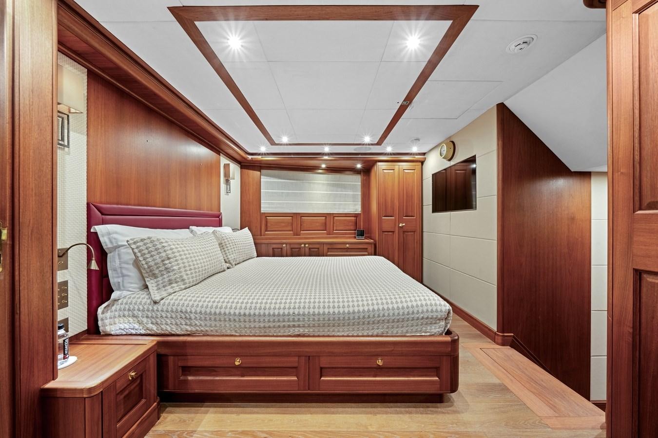 a bed in a room aboard 2017 CANTIERE DELLE MARCHE DARWIN/ATLAS Yacht for Sale