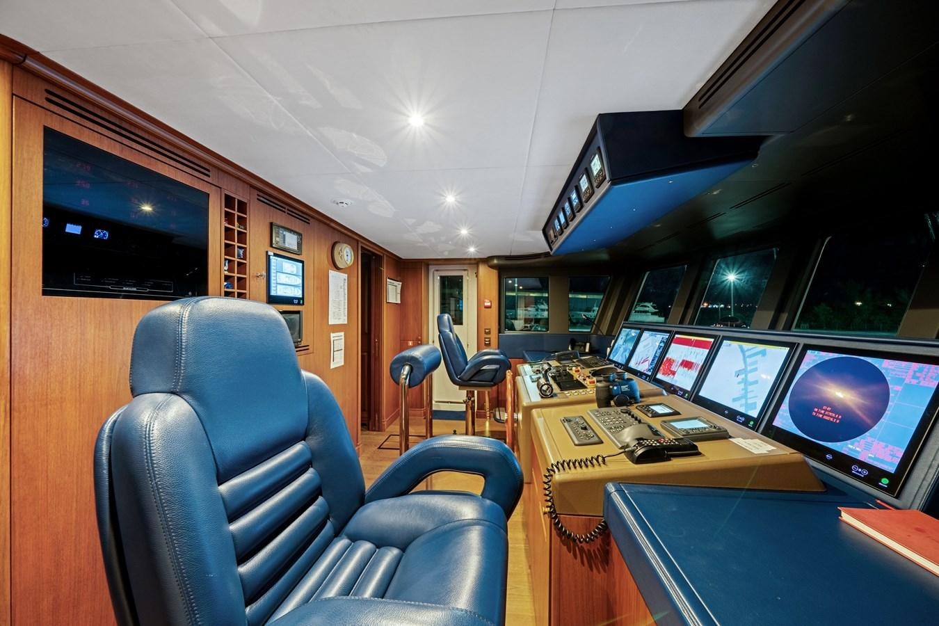 a control room with many monitors aboard 2017 CANTIERE DELLE MARCHE DARWIN/ATLAS Yacht for Sale