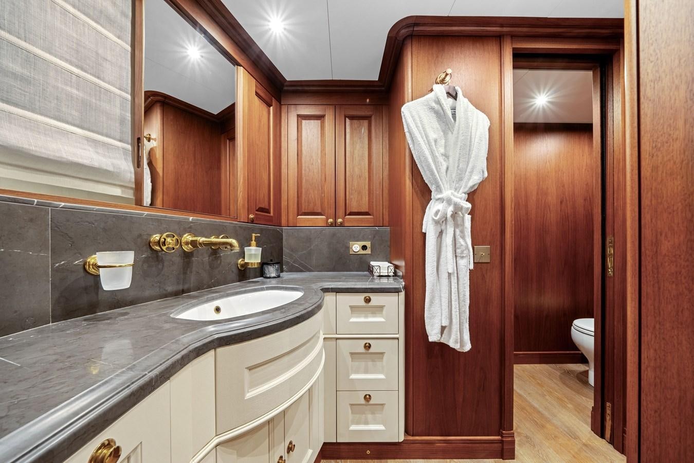 a robe on a door aboard 2017 CANTIERE DELLE MARCHE DARWIN/ATLAS Yacht for Sale