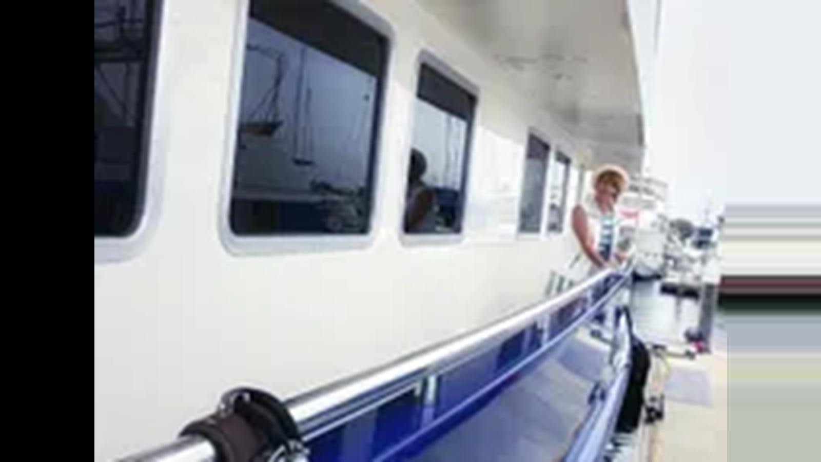 a person standing on a train aboard 2018 ALLSEAS EXPEDITION Yacht for Sale