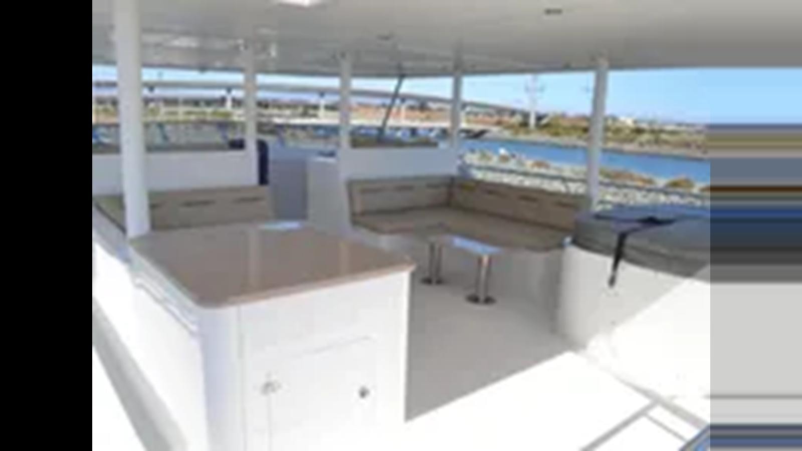 a room with a view of the water and the land below aboard 2018 ALLSEAS EXPEDITION Yacht for Sale
