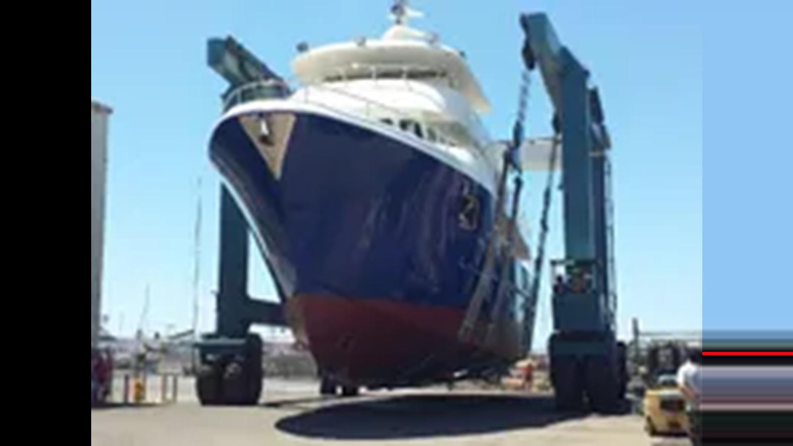 a large blue and red space ship aboard 2018 ALLSEAS EXPEDITION Yacht for Sale