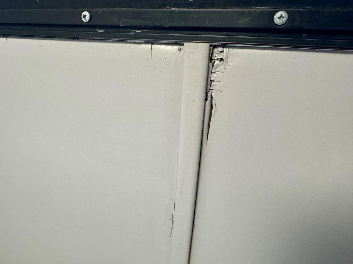 a close up of a door aboard 2012 MAJESTIC 16 X 75WB HOUSEBOAT NLSD Yacht for Sale