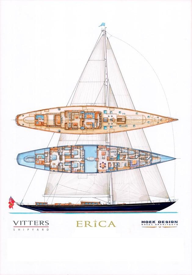 a boat with a large ship on it aboard ANNE Yacht for Sale