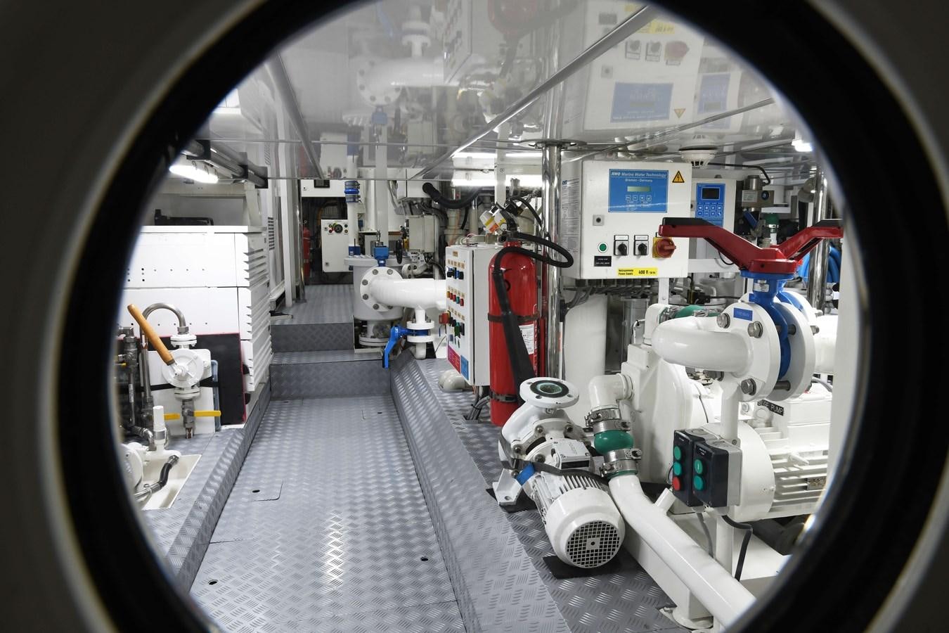 a large room with machinery aboard ANNE Yacht for Sale