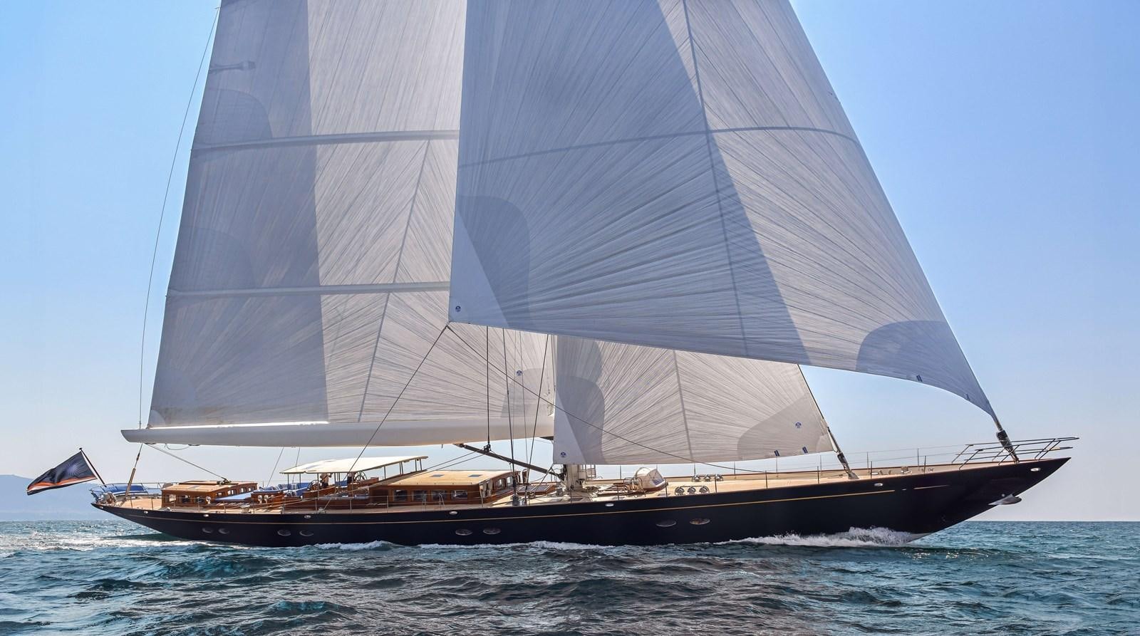 a large sailboat on the water aboard ANNE Yacht for Sale