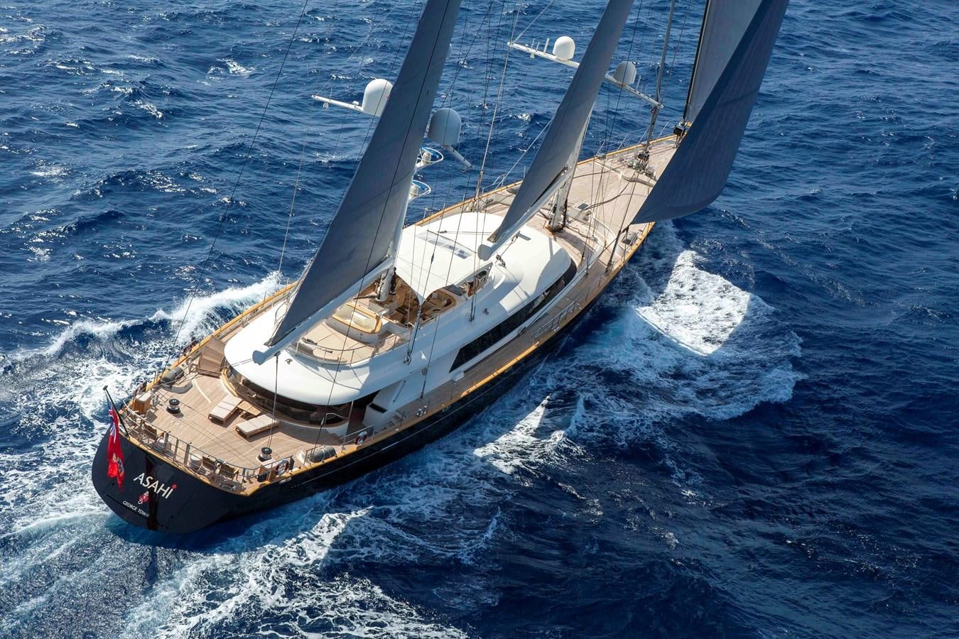 a boat in the water aboard ASAHI Yacht for Sale