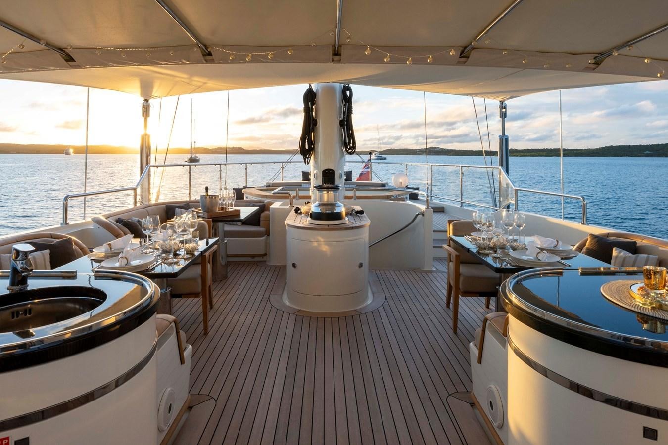 a boat on the water aboard ASAHI Yacht for Sale