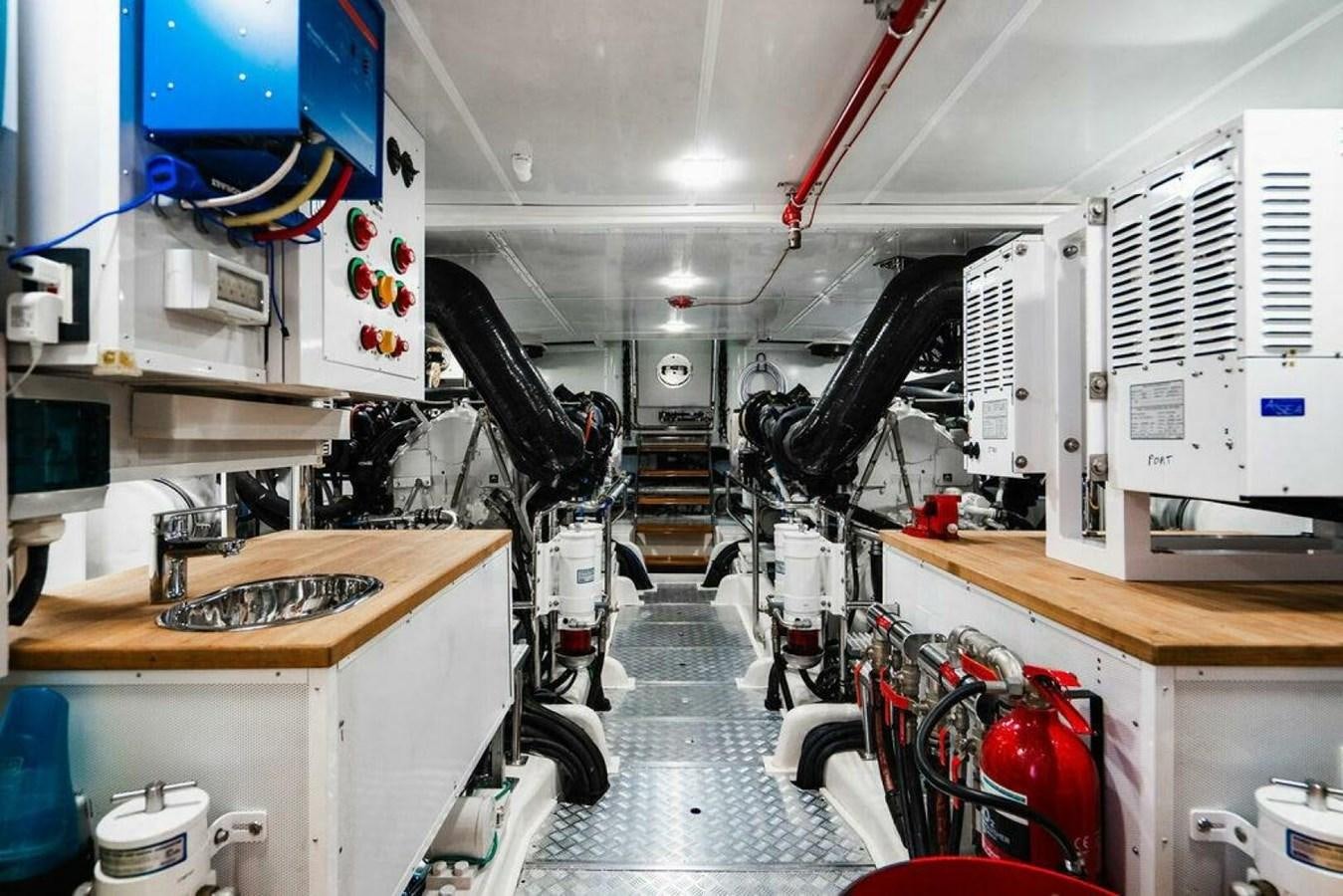 a room with machinery and equipment aboard PHOEBE Yacht for Sale