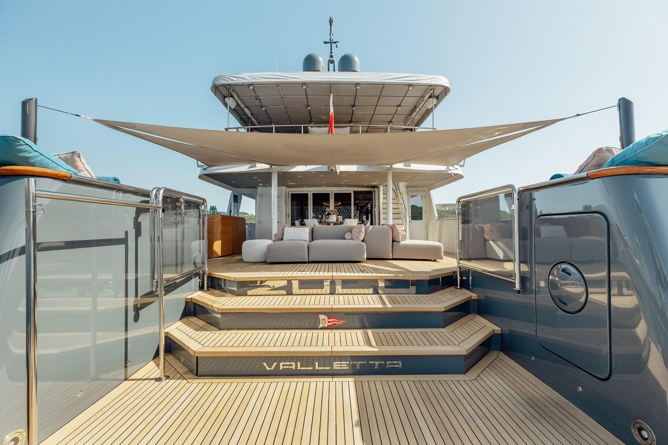 a large room with a couch and a pool table aboard ZULU Yacht for Sale