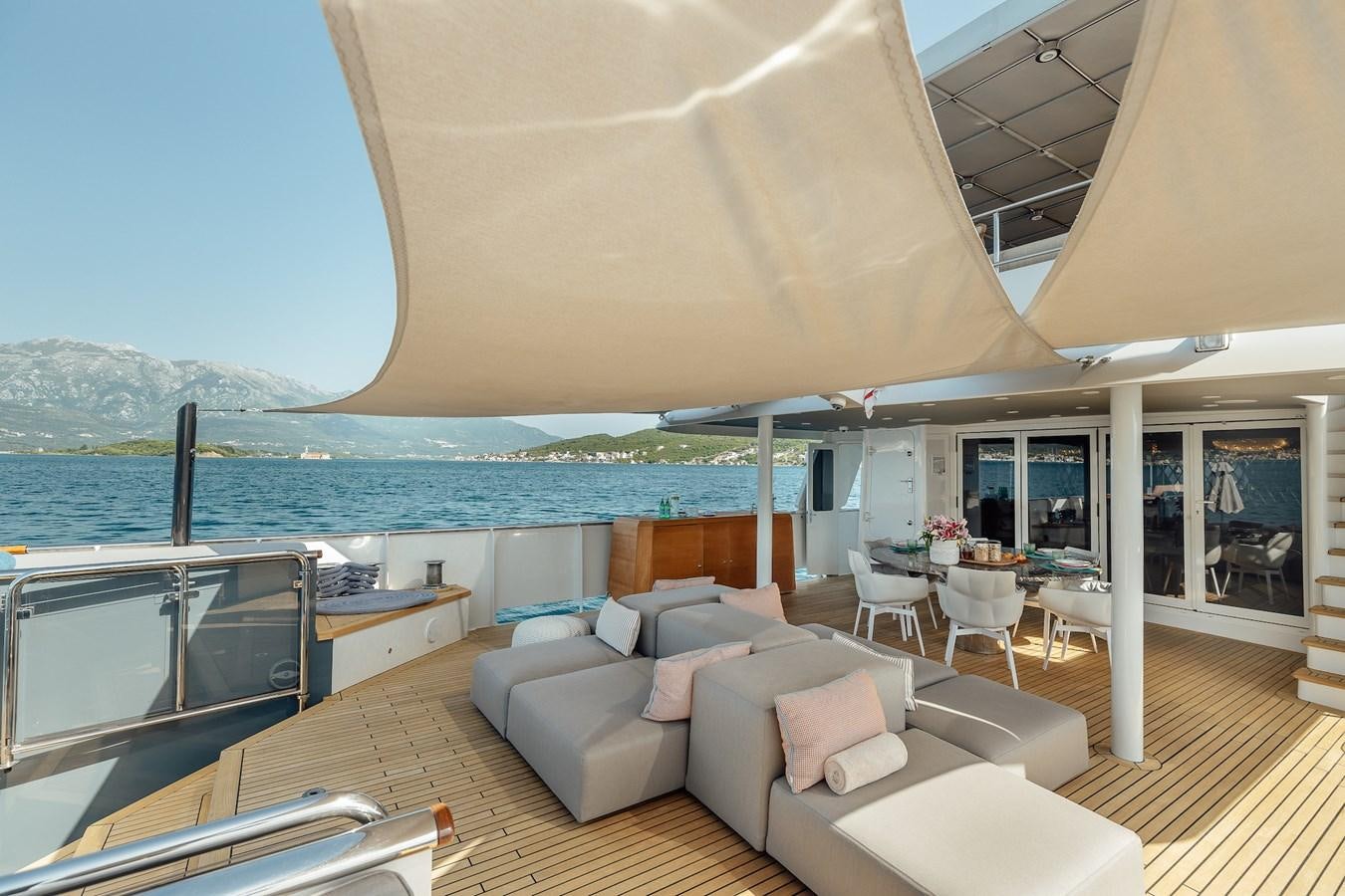 a large boat on the water aboard ZULU Yacht for Sale