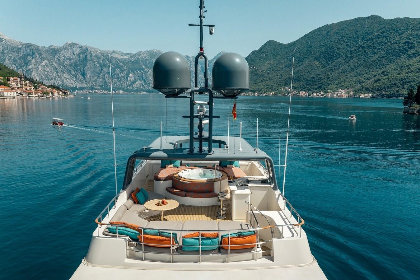 a boat with a large antenna on it aboard ZULU Yacht for Sale