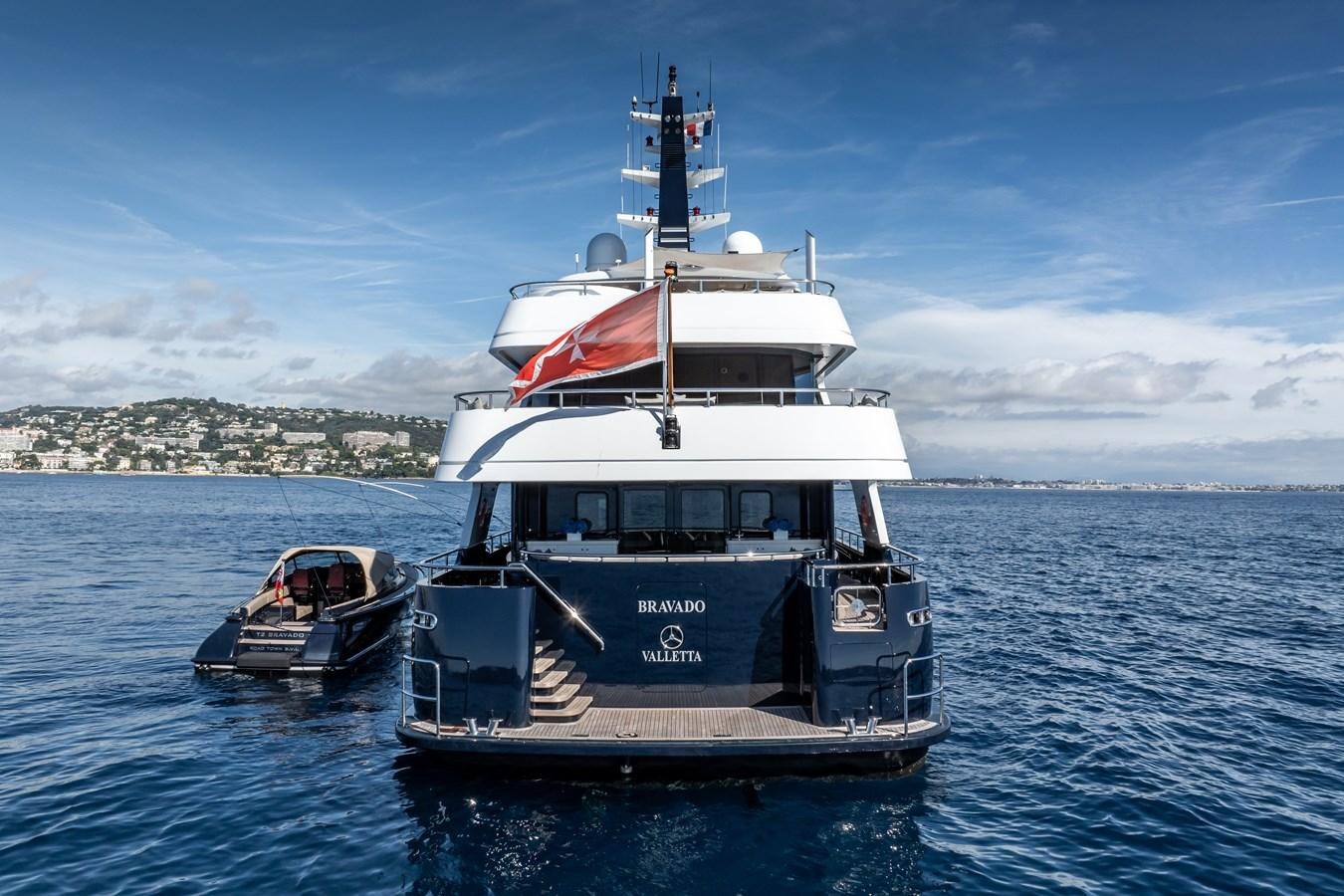 a boat on the water aboard BRAVADO Yacht for Sale