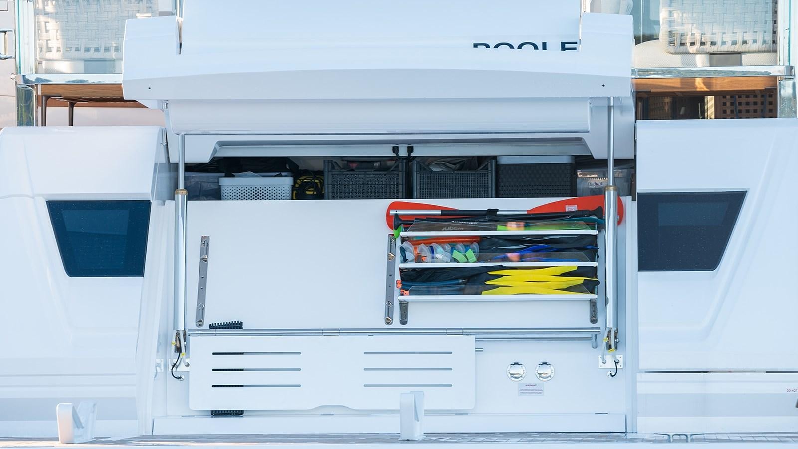 a white machine with a rack aboard MOWANA Yacht for Sale