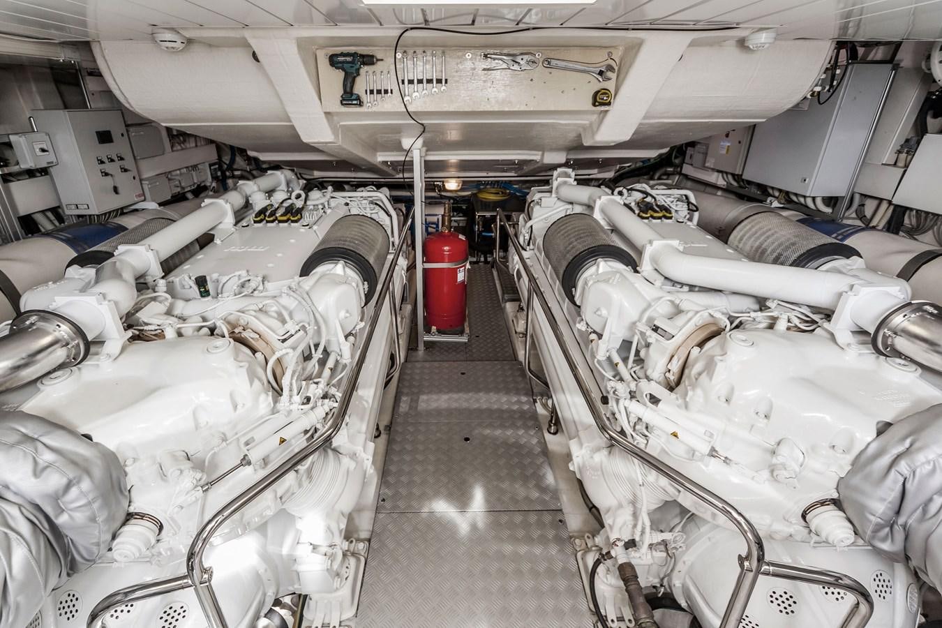 a room full of white machines aboard MINE Yacht for Sale