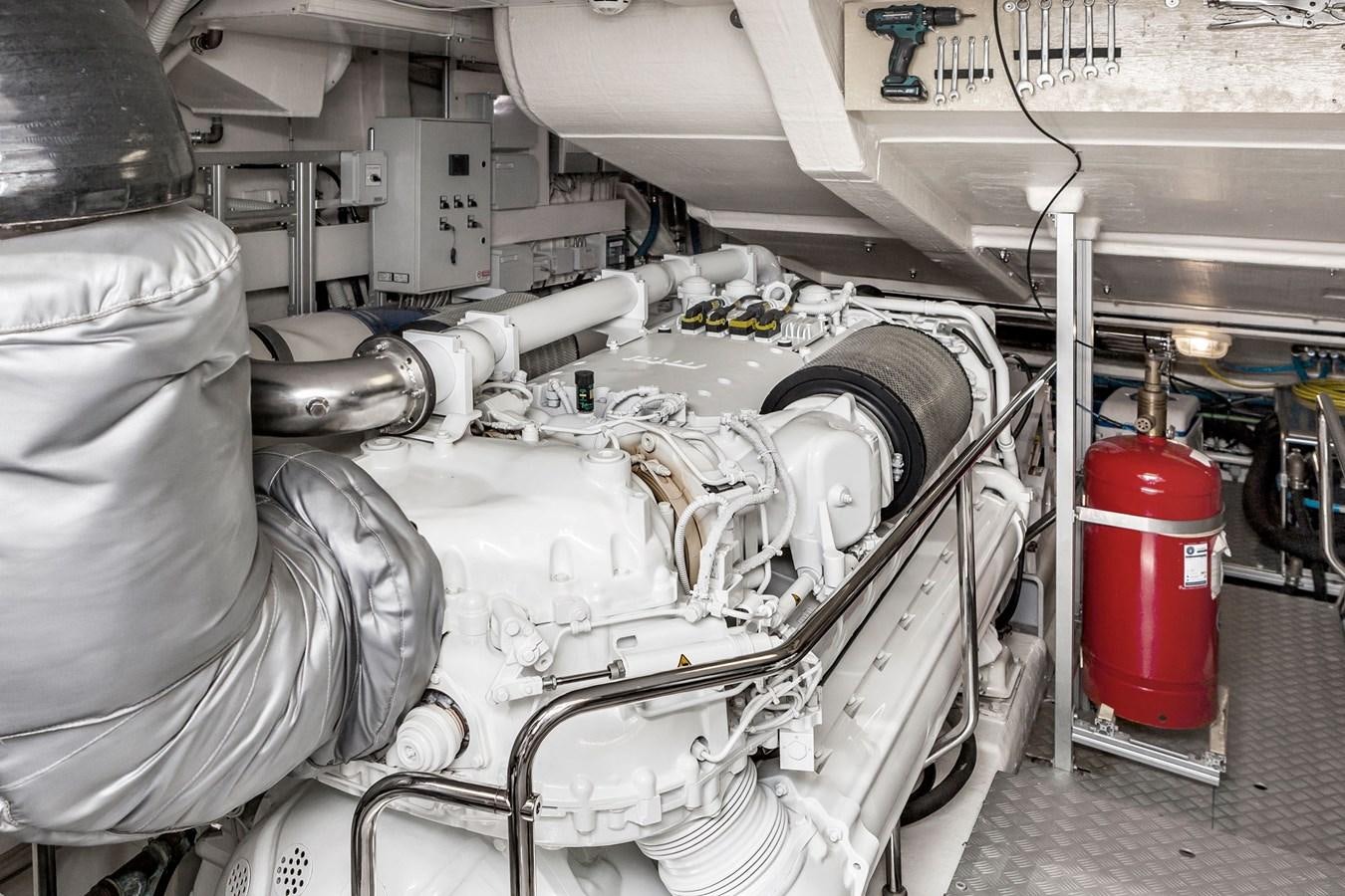 a close-up of a machine aboard MINE Yacht for Sale