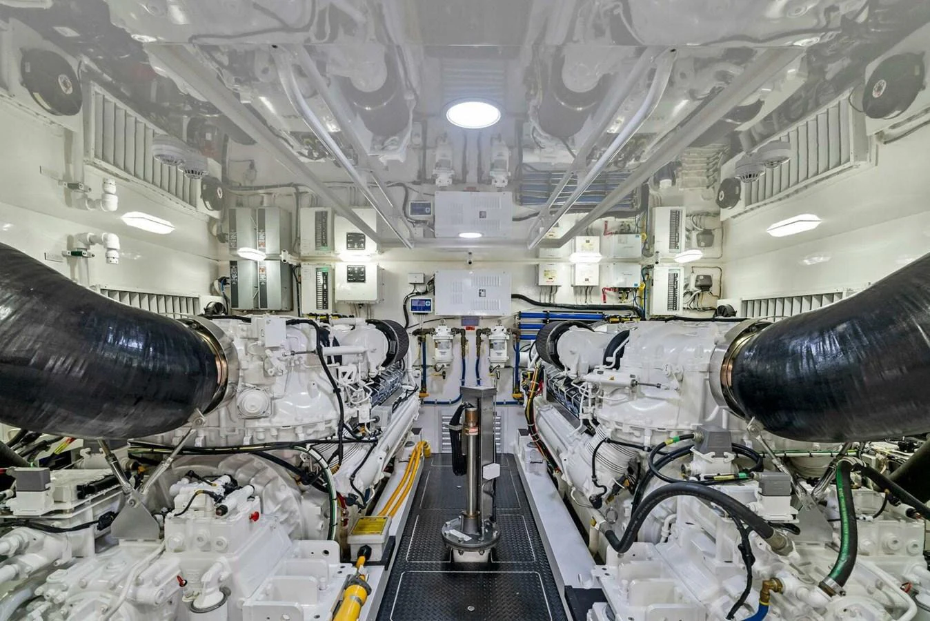 a large room with machinery aboard TEAM MAYHEM Yacht for Sale