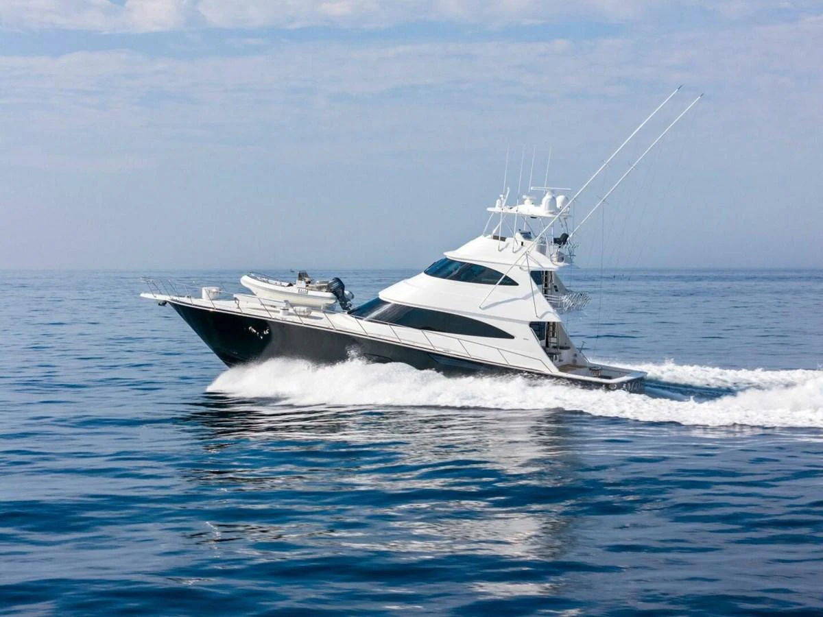a boat on the water aboard TEAM MAYHEM Yacht for Sale