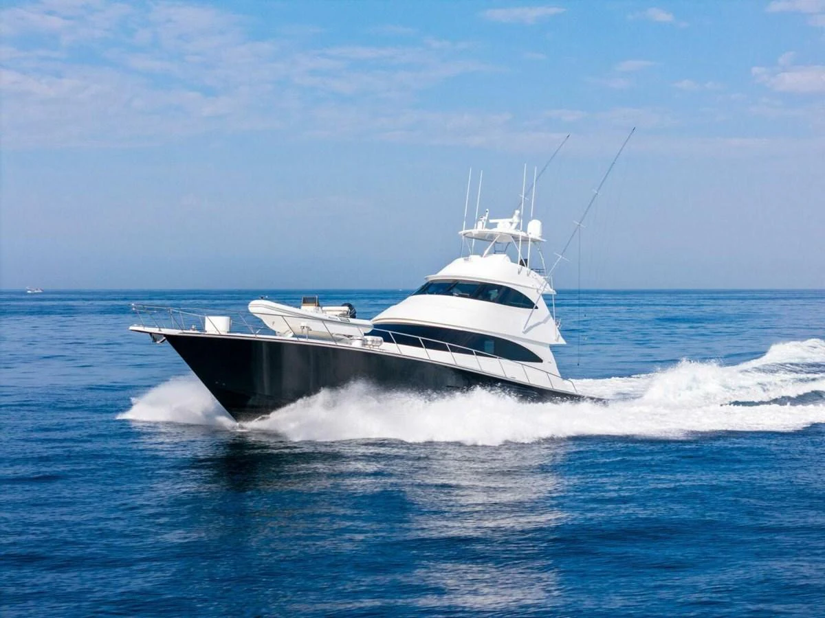 a boat on the water aboard TEAM MAYHEM Yacht for Sale