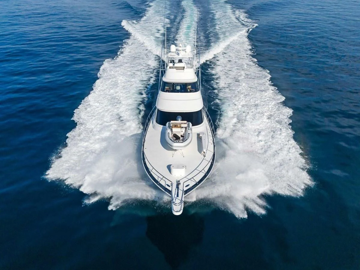 a boat in the water aboard TEAM MAYHEM Yacht for Sale