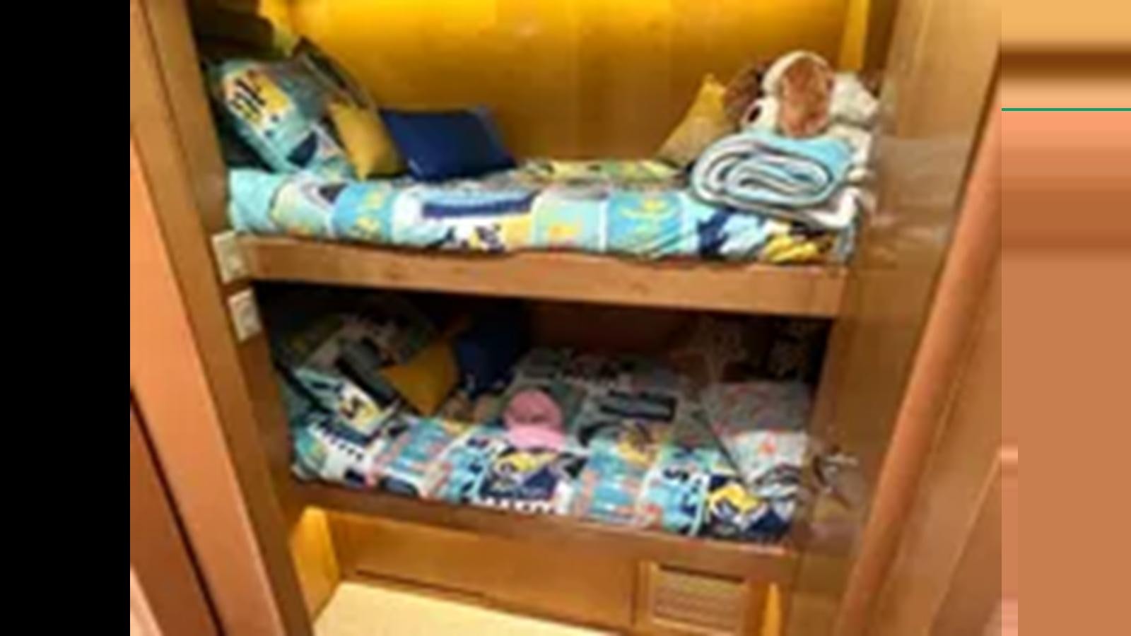 a drawer full of clothes aboard 1999 HATTERAS 74 SPORT DECK MOTOR YACHT Yacht for Sale