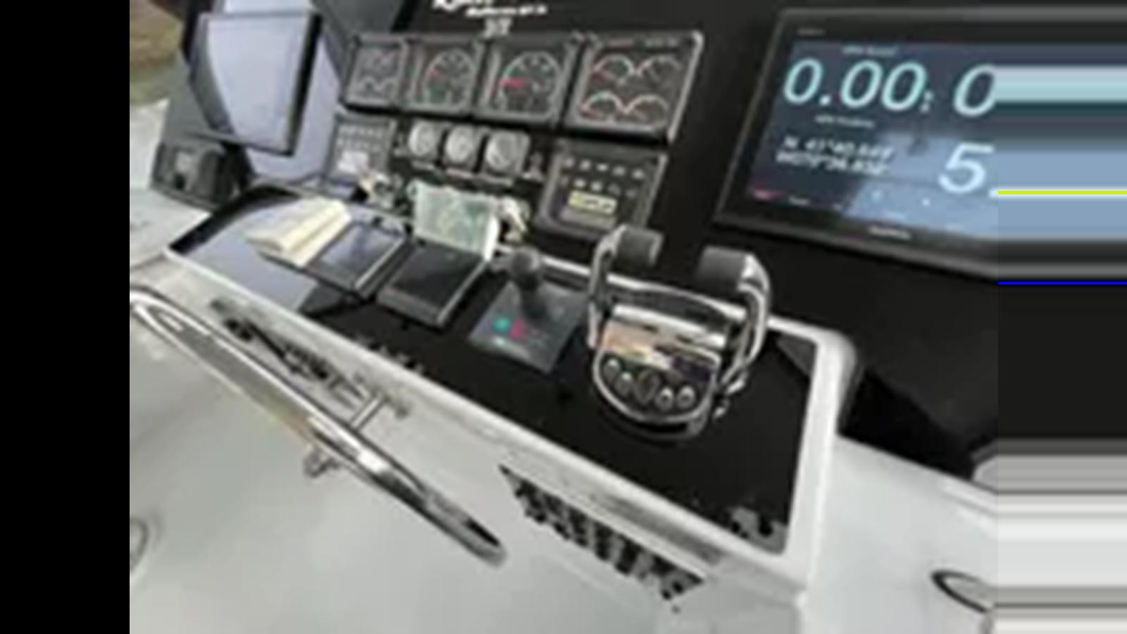 a close-up of a computer aboard 1999 HATTERAS 74 SPORT DECK MOTOR YACHT Yacht for Sale