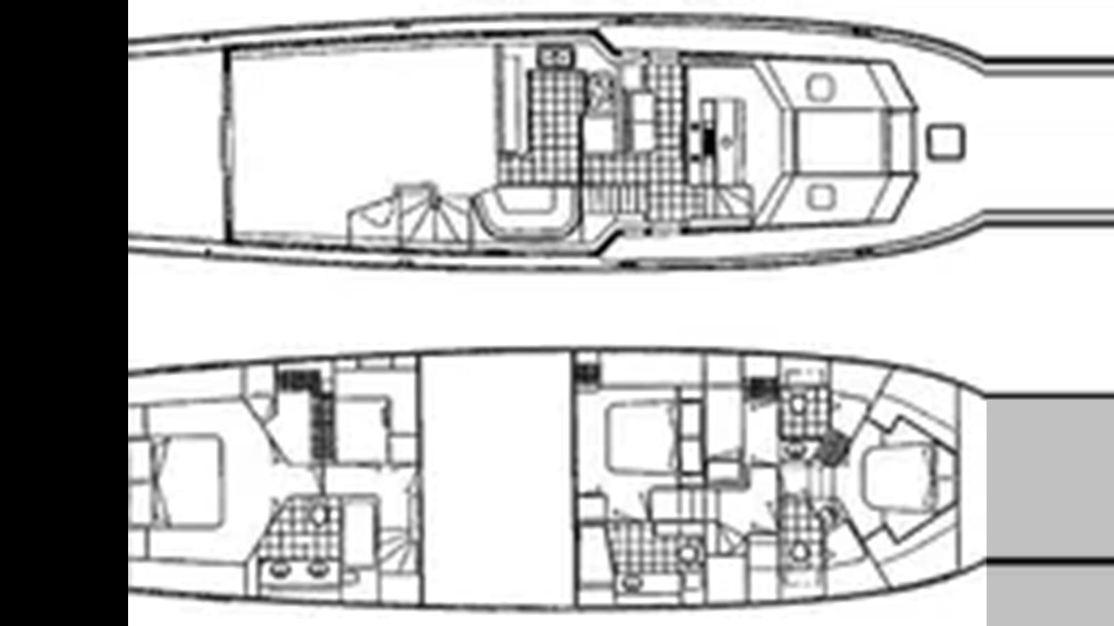 diagram, engineering drawing aboard 1999 HATTERAS 74 SPORT DECK MOTOR YACHT Yacht for Sale