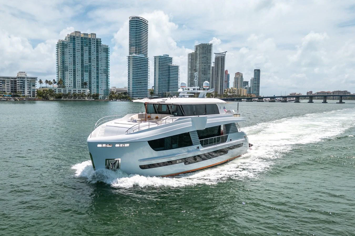 a boat on the water aboard DAY ONE Yacht for Sale