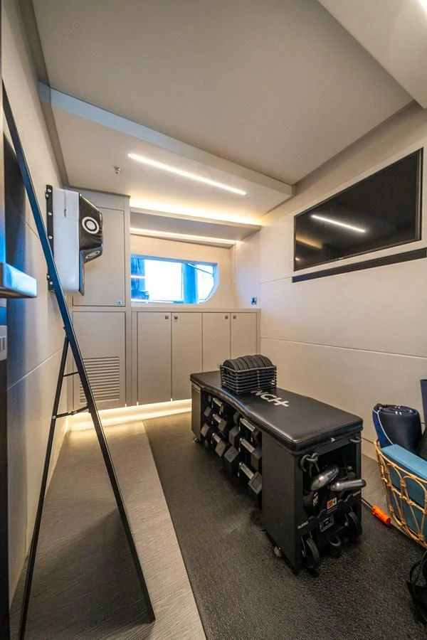 a machine in a room aboard DAY ONE Yacht for Sale