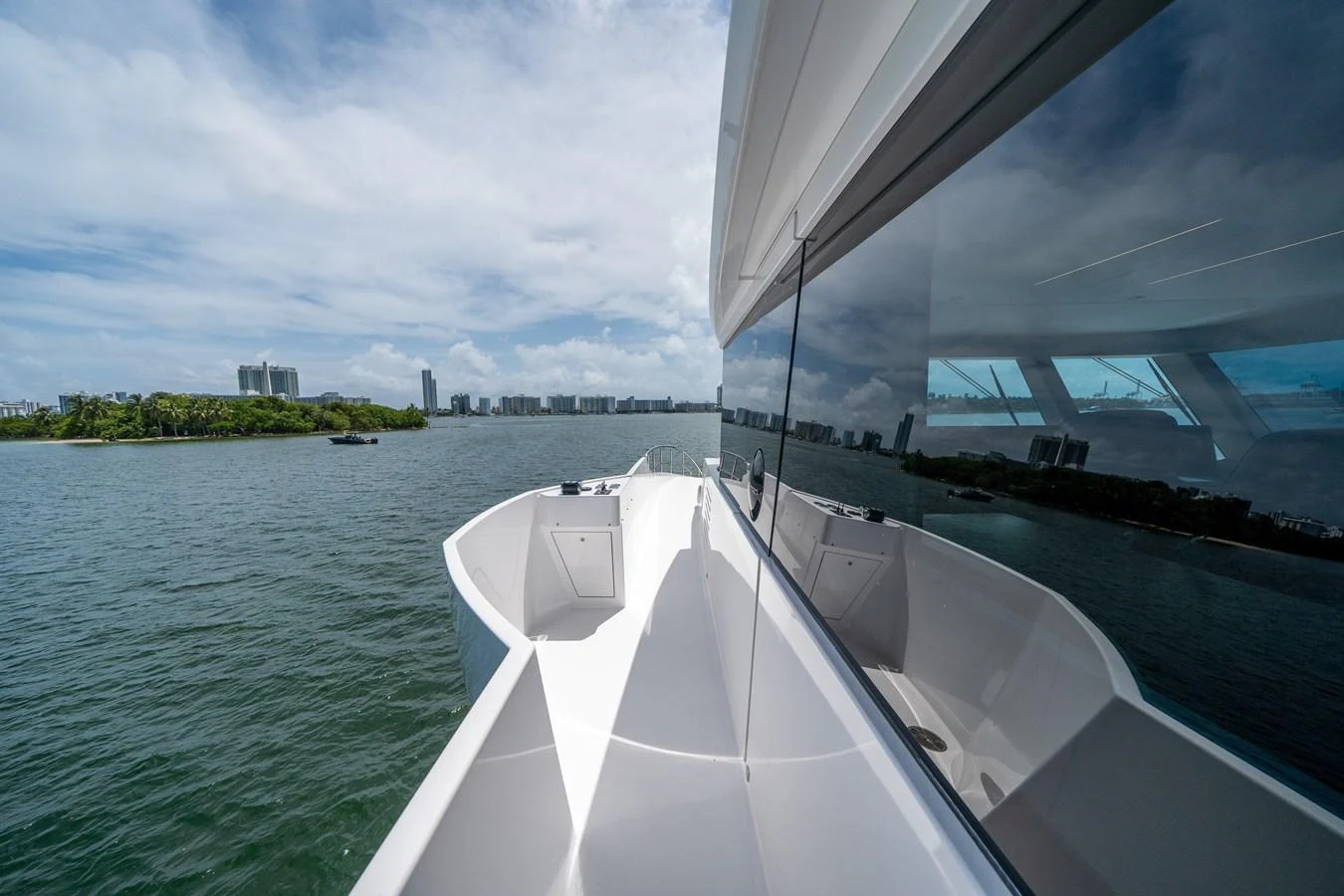 a boat on the water aboard DAY ONE Yacht for Sale