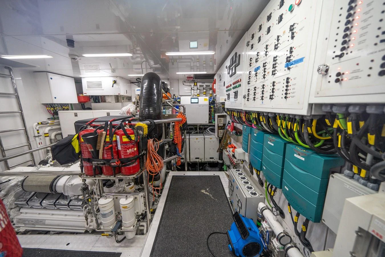 a factory with machinery aboard DAY ONE Yacht for Sale