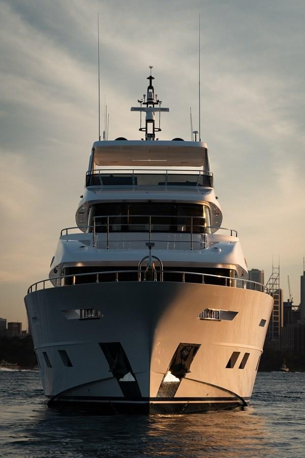 a large white boat aboard BLUESTONE Yacht for Sale