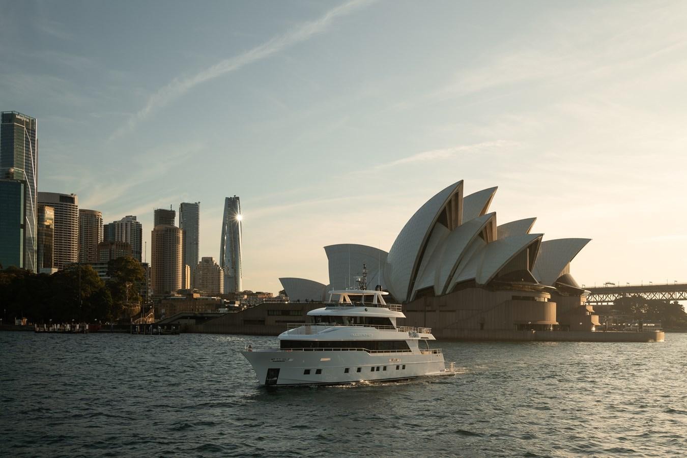 a boat in the water aboard BLUESTONE Yacht for Sale