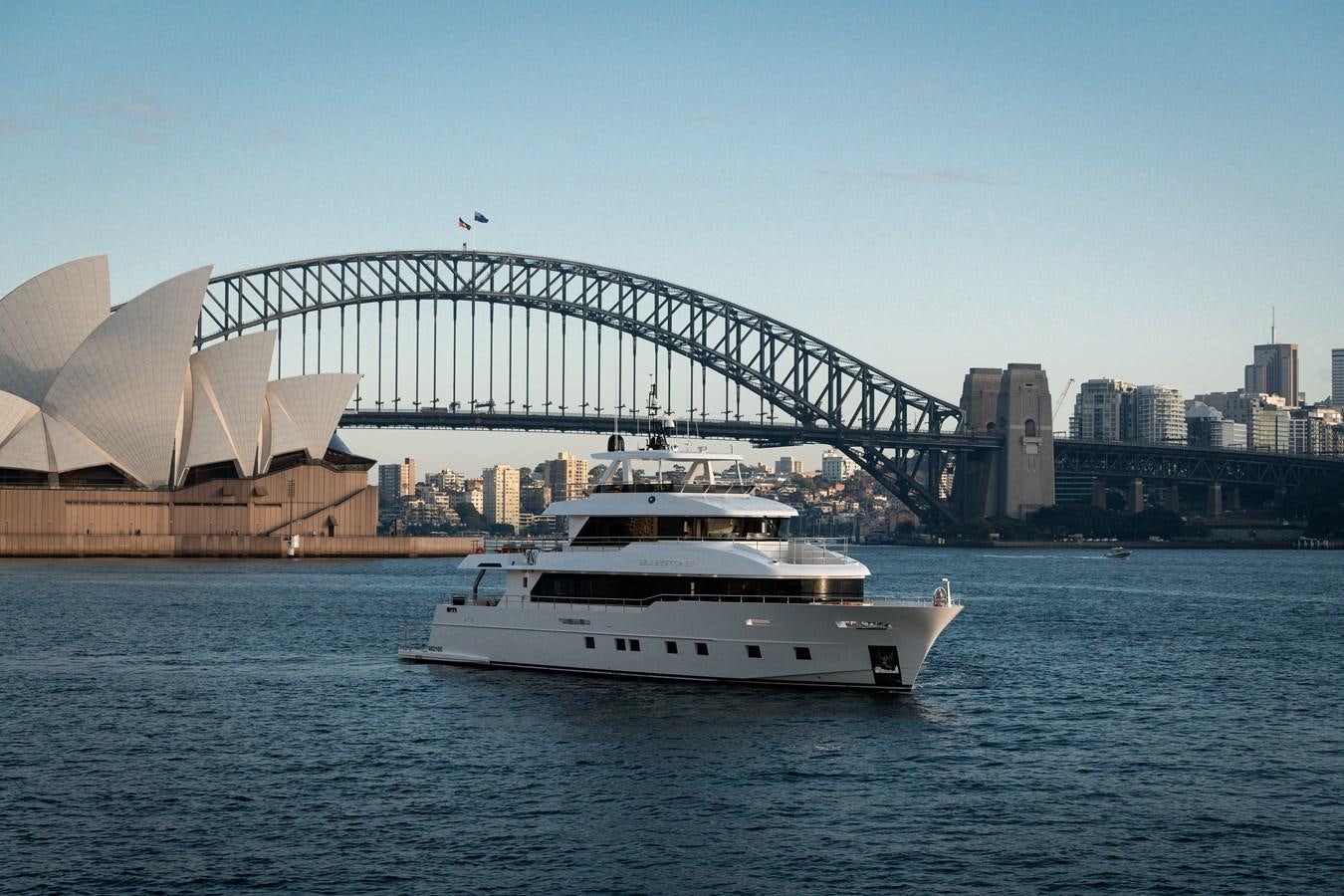 a boat in the water aboard BLUESTONE Yacht for Sale
