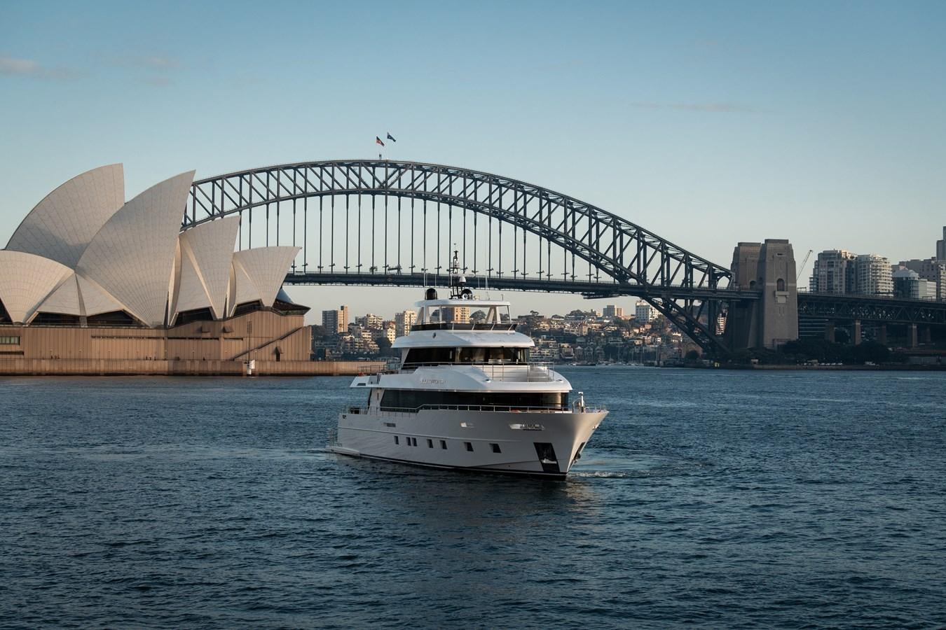 a boat sailing in the water aboard BLUESTONE Yacht for Sale