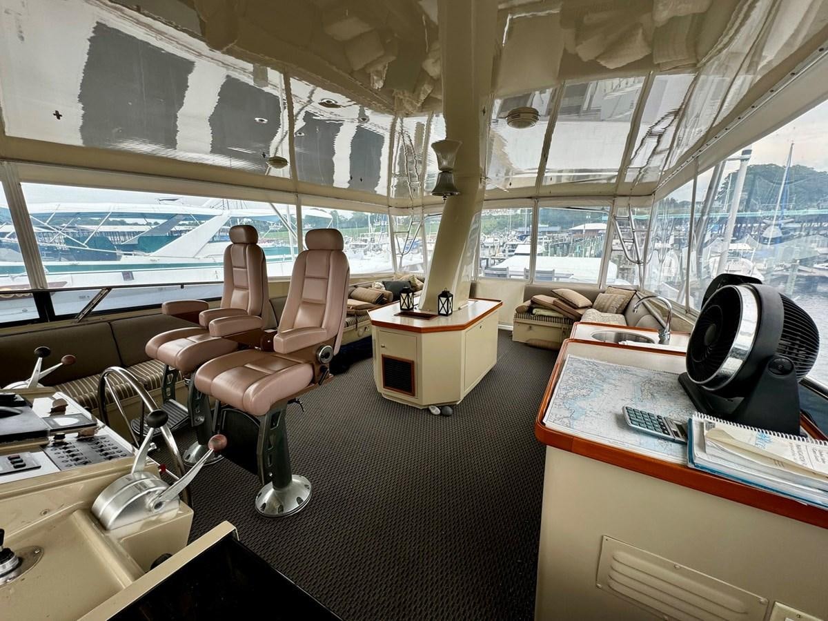 a room with a large window aboard BRAVEHEART Yacht for Sale